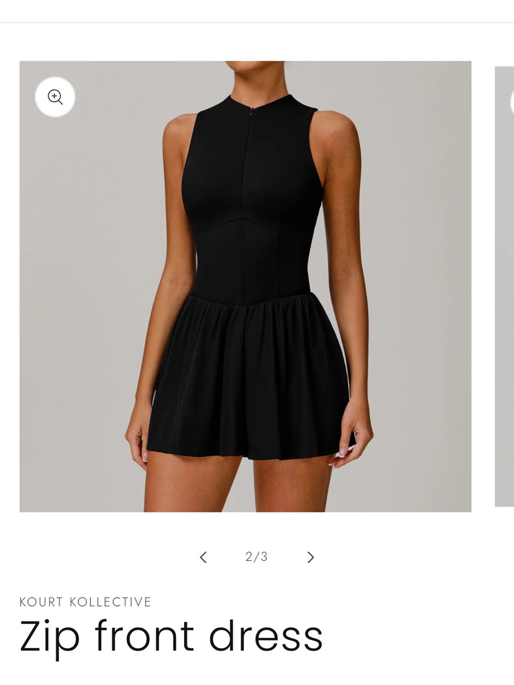 Kourt Kollective Active Zip-Front Dress